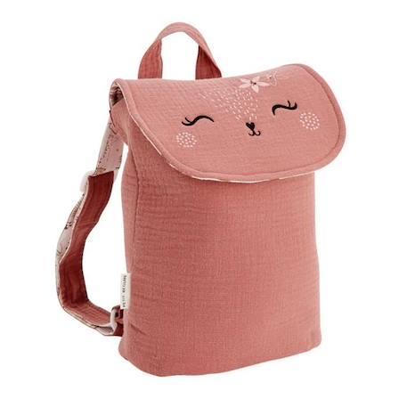 Sac à dos enfant PETIT BEGUIN Sahara - Rose - 27 x 24 cm - Gaze de coton douce ROSE 1 - vertbaudet enfant 