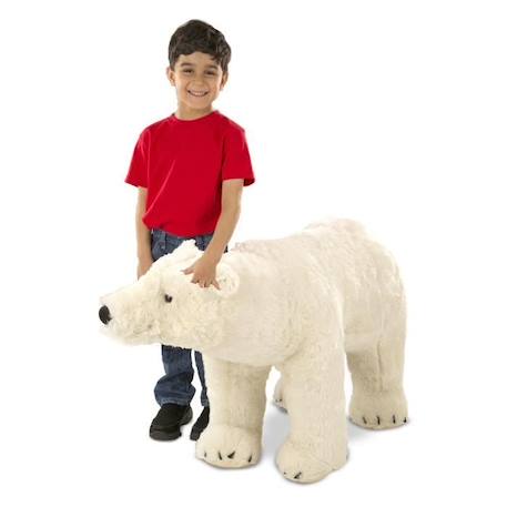Peluche géante Ours polaire - Melissa & Doug - MELISSA & DOUG - Blanc - Hauteur : 85 cm BLANC 2 - vertbaudet enfant 