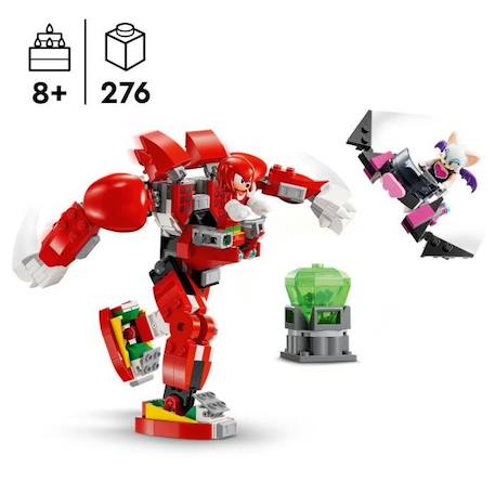 LEGO® 76996 Sonic Le Hedgehog Le Robot Gardien de Knuckles, Figurines de Jeu Vidéo Knuckles et Rouge avec le Maître Emeraude ROUGE 2 - vertbaudet enfant 
