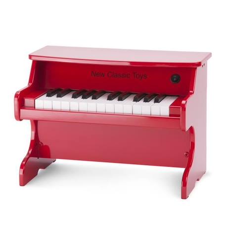 Piano en bois pour enfant - NEW CLASSIC TOYS - E-Piano 25 touches junior - Amplificateur intégré - Rouge ROUGE 1 - vertbaudet enfant 