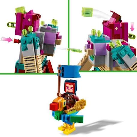 LEGO® 21257 Minecraft Legends L’Attaque du Dévoreur, Jouet de Construction de Personnage, Set avec Figurines de Héros NOIR 4 - vertbaudet enfant 