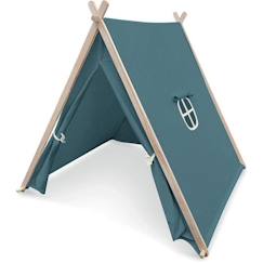 Jouet-Jeux d'imitation-Tente canadienne bleue pour enfant - Vilac - Dimensions 115 x 100 x 108 cm - Structure en bois
