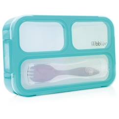 Puériculture-Repas-Vaisselle, coffret repas-Lunch Box Bblüv Bentö Aqua - SEVIRA KIDS - Lunch Box - Blanc - Enfant - Plastique sans BPA - Bleu - Mixte
