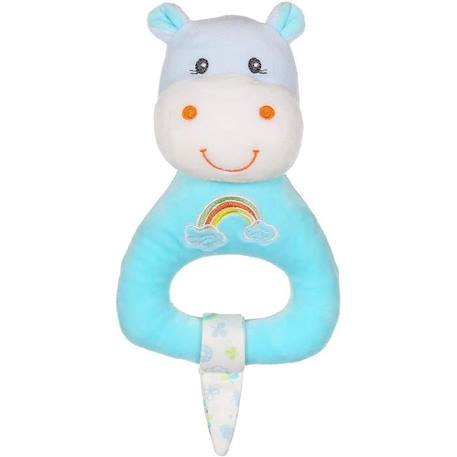 Gipsy Toys - Hochet Rainbow hippopotame - 15 cm - Bleu BLEU 1 - vertbaudet enfant 