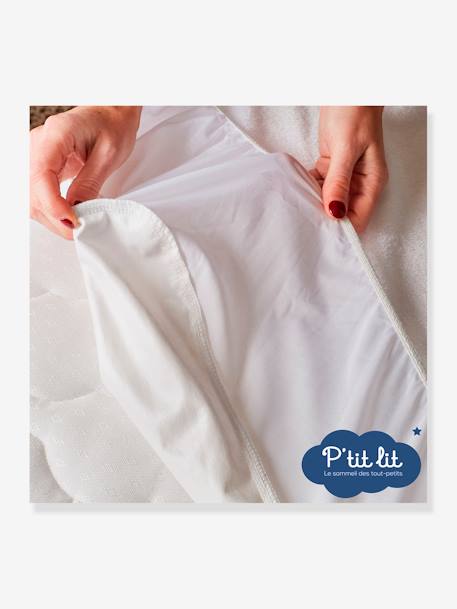 Alèse imperméable éponge anti-acariens Bi-ome P'TIT LIT blanc 6 - vertbaudet enfant 