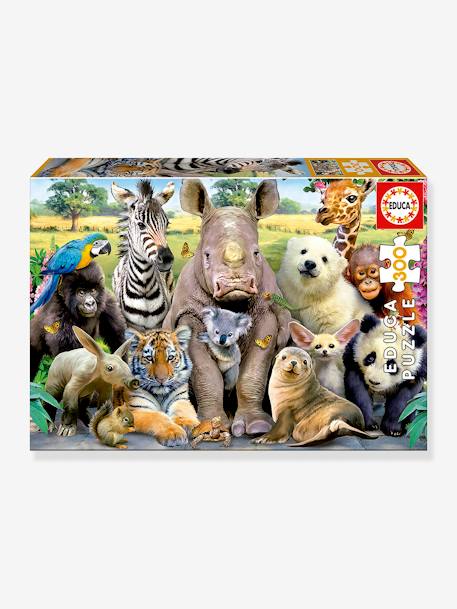 Puzzle 300 pcs Photo de classe des Animaux - EDUCA multicolore 1 - vertbaudet enfant 