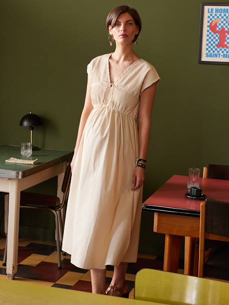 Robe longue de grossesse cérémonie rose pâle 1 - vertbaudet enfant 