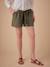 Short grossesse effet paperbag en gaze de coton olive 4 - vertbaudet enfant 