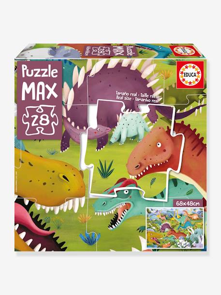 Puzzle Max 28 pcs Dinosaures - EDUCA multicolore 1 - vertbaudet enfant 
