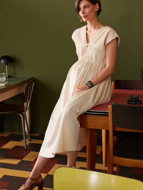 Robe longue de grossesse cérémonie rose pâle 2 - vertbaudet enfant 