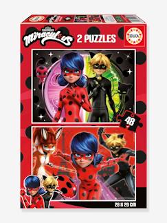 Jouet-Jeux éducatifs-Puzzle 2 x 48 pcs Miraculous Ladybug - EDUCA