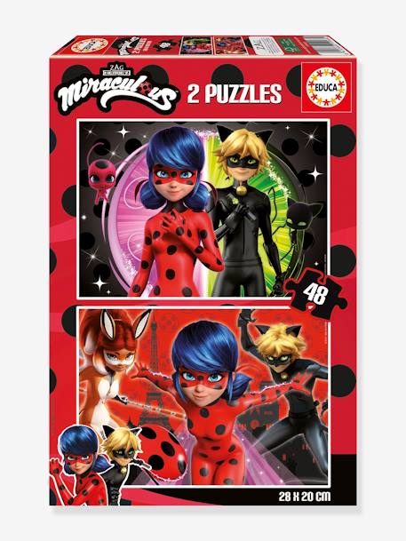 Puzzle 2 x 48 pcs Miraculous Ladybug - EDUCA multicolore 1 - vertbaudet enfant 