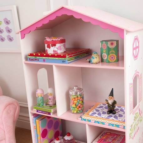KidKraft - Bibliothèque en bois en forme de Maison de Poupée Cottage pour Enfant avec 3 étages - Rose ROSE 5 - vertbaudet enfant 