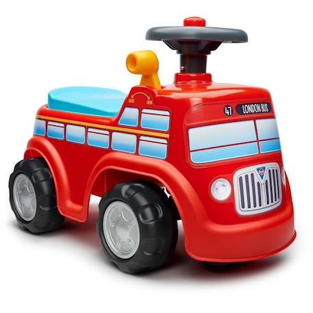 Porteur - FALK - Pompier - Assise ouvrante et volant directionnel - Dès 12 mois - 100% Fabriqué en France ROUGE 1 - vertbaudet enfant 