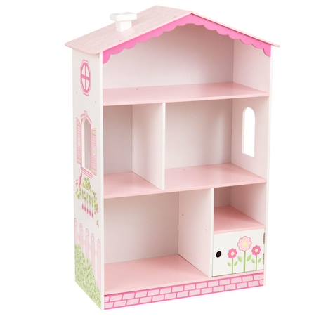 KidKraft - Bibliothèque en bois en forme de Maison de Poupée Cottage pour Enfant avec 3 étages - Rose ROSE 1 - vertbaudet enfant 