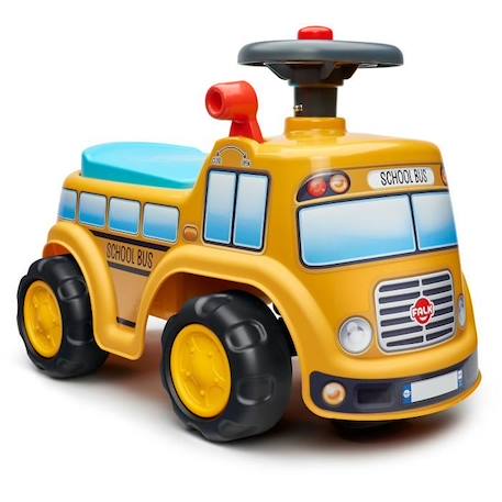 Porteur - FALK - School Bus - Assise ouvrante - Volant directionnel - Dès 12 mois - 100% Fabriqué en France JAUNE 1 - vertbaudet enfant 