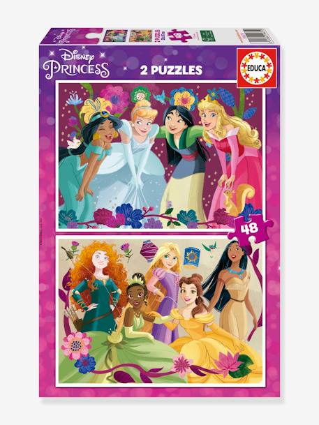 2X48 pièces Puzzles Disney Princesses - EDUCA multicolore 1 - vertbaudet enfant 