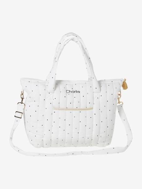 Sac à langer en gaze de coton Plume blanc imprimé+Hygge+ivoire imprimé+ivoire végétal+vanille 14 - vertbaudet enfant 