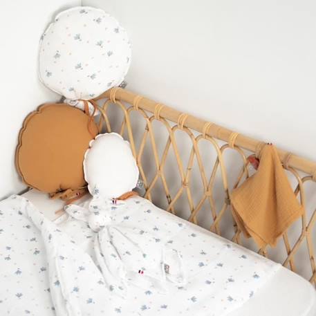 Parure de lit housse de couette et taie d'oreiller Bleuet - SEVIRA KIDS - Blanc - Gaze de coton - 80x120 cm BLANC 3 - vertbaudet enfant 