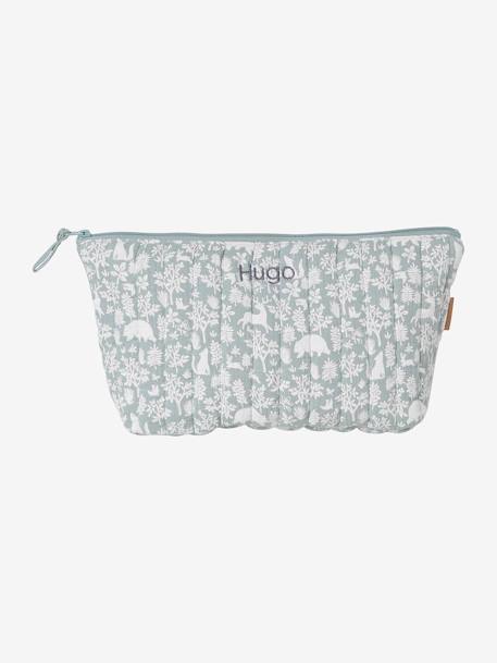 Trousse de toilette enfant en gaze de coton Babylone+bleu grisé+imprimé fleurs grenier+Lovely Leo 7 - vertbaudet enfant 