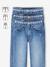 Jean fille droit MorphologiK tour de hanches large bleu foncé+denim bleached+stone 14 - vertbaudet enfant 