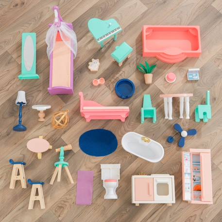 KidKraft - Maison de poupées Camila en bois avec 30 accessoires inclus, son et lumière MULTICOLORE 3 - vertbaudet enfant 
