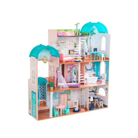 KidKraft - Maison de poupées Camila en bois avec 30 accessoires inclus, son et lumière MULTICOLORE 1 - vertbaudet enfant 