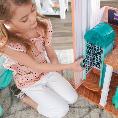 KidKraft - Maison de poupées Camila en bois avec 30 accessoires inclus, son et lumière MULTICOLORE 6 - vertbaudet enfant 