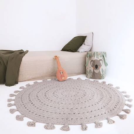 Tapis rond Nila Gris Perle - NATTIOT - Coton GRIS 3 - vertbaudet enfant 