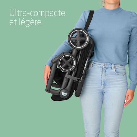 MAXI-COSI Poussette canne ultra compacte Lara 2, 0-4 ans, 0-22 kg, pliage automatique, 3 positions d'inclinaison, Essential Black NOIR 4 - vertbaudet enfant 