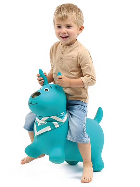Mon animal sauteur chien bleu+chien rouge+licorne rose 2 - vertbaudet enfant 