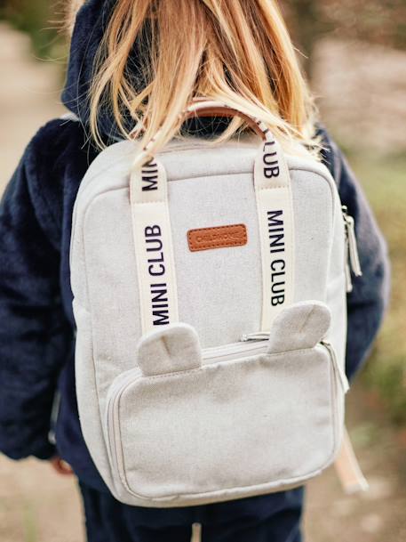 Sac à dos Mini Club en toile Off white+vert 3 - vertbaudet enfant 