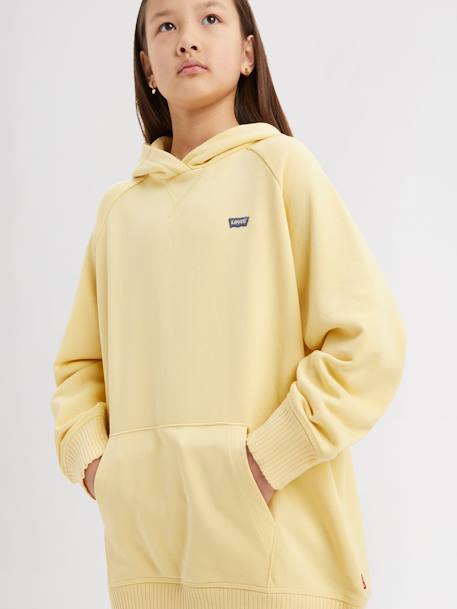 Sweat à capuche fille Levi's® jaune pâle+rose pâle 1 - vertbaudet enfant 