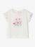 Tee-shirt avec fleurs en relief bébé écru 1 - vertbaudet enfant 