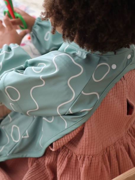 Bavoir à manches évolutif 2 en 1 Playful beige+blush+vert sauge 21 - vertbaudet enfant 