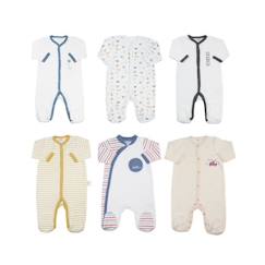 Bébé-Pyjama, surpyjama-Lot De 6 Pyjamas Bébé Trois Kilos Sept - Blanc  6 Mois