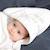 Cape de bain bébé TROIS KILOS SEPT - Blanc - 70x70 cm - éponge 100% coton - capuche et gant de toilette assorti BLANC 2 - vertbaudet enfant 
