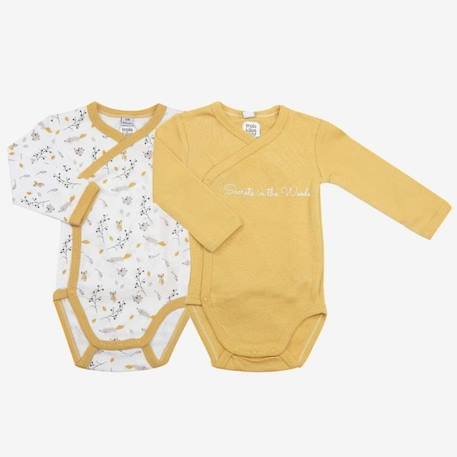 Lot de 2 bodies - Moutarde 3 M TROIS KILOS SEPT  - vertbaudet enfant