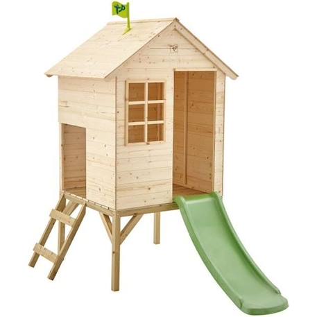 Maisonnette en bois TP Sunnyside pour enfants inclus avec échelle et glissière 1.2m - Norme FSC MARRON 1 - vertbaudet enfant 