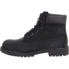 Chaussures-Chaussures garçon 23-38-Boots Timberland Bucheron 6 Inch Premium Junior - Noir - Cuir Nubuck Pleine Fleur Waterproof - Garçon