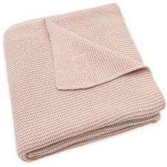 -Couverture Berceau 75x100cm Basic knit Rose Sauvage