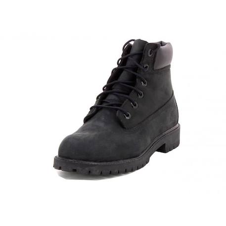 Boots Timberland Bucheron 6 Inch Premium Junior - Noir - Cuir Nubuck Pleine Fleur Waterproof - Garçon NOIR 2 - vertbaudet enfant 