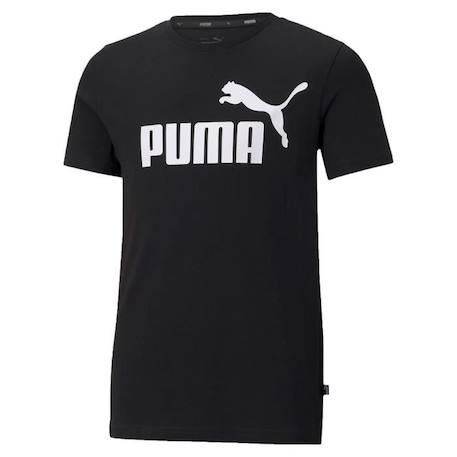 T-shirt pour enfant Puma No1 Logo - Gris BLEU+NOIR 2 - vertbaudet enfant 