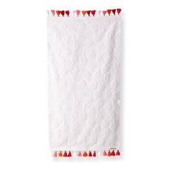Linge de maison et décoration-Linge de bain-Serviette de toilette fille Escapade Kawaii 50x90 cm - 100% Coton - 400 GSM - Blanc