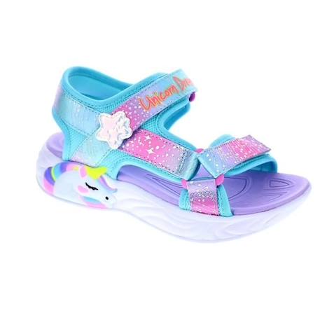 Sandales - Skechers Unicorn  Fille  Bleu BLEU 3 - vertbaudet enfant 