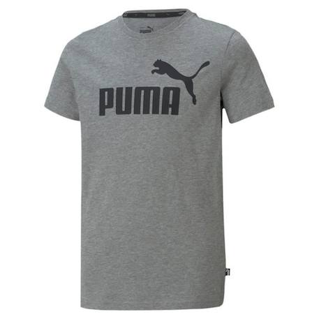 T-shirt pour enfant Puma No1 Logo - Gris BLEU+NOIR 1 - vertbaudet enfant 