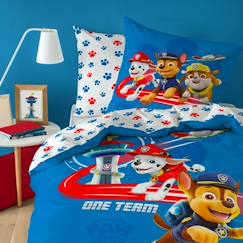 Linge de maison et décoration-Linge de lit enfant-Housse de couette + taie d'oreiller 100% coton - Paw Patrol
