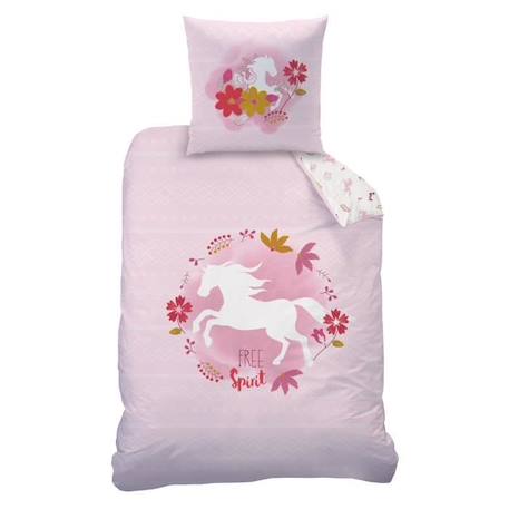 Parure de lit enfant 100% coton cheval spirit rose ROSE 4 - vertbaudet enfant 