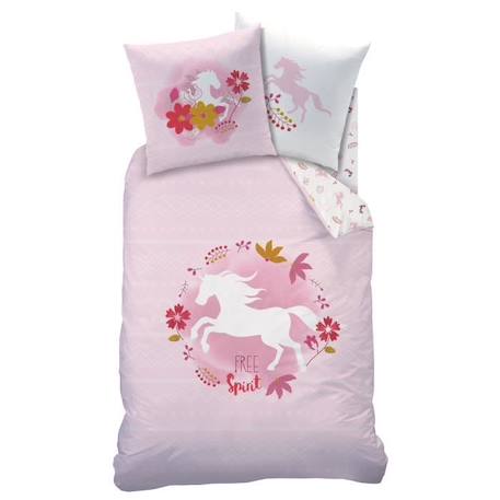 Parure de lit enfant 100% coton cheval spirit rose ROSE 3 - vertbaudet enfant 
