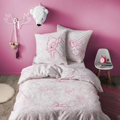 Linge de maison et décoration-Linge de lit enfant-Parure de lit imprimée 100 % coton, DISNEY BAMBI CACHE CACHE 140x200 cm